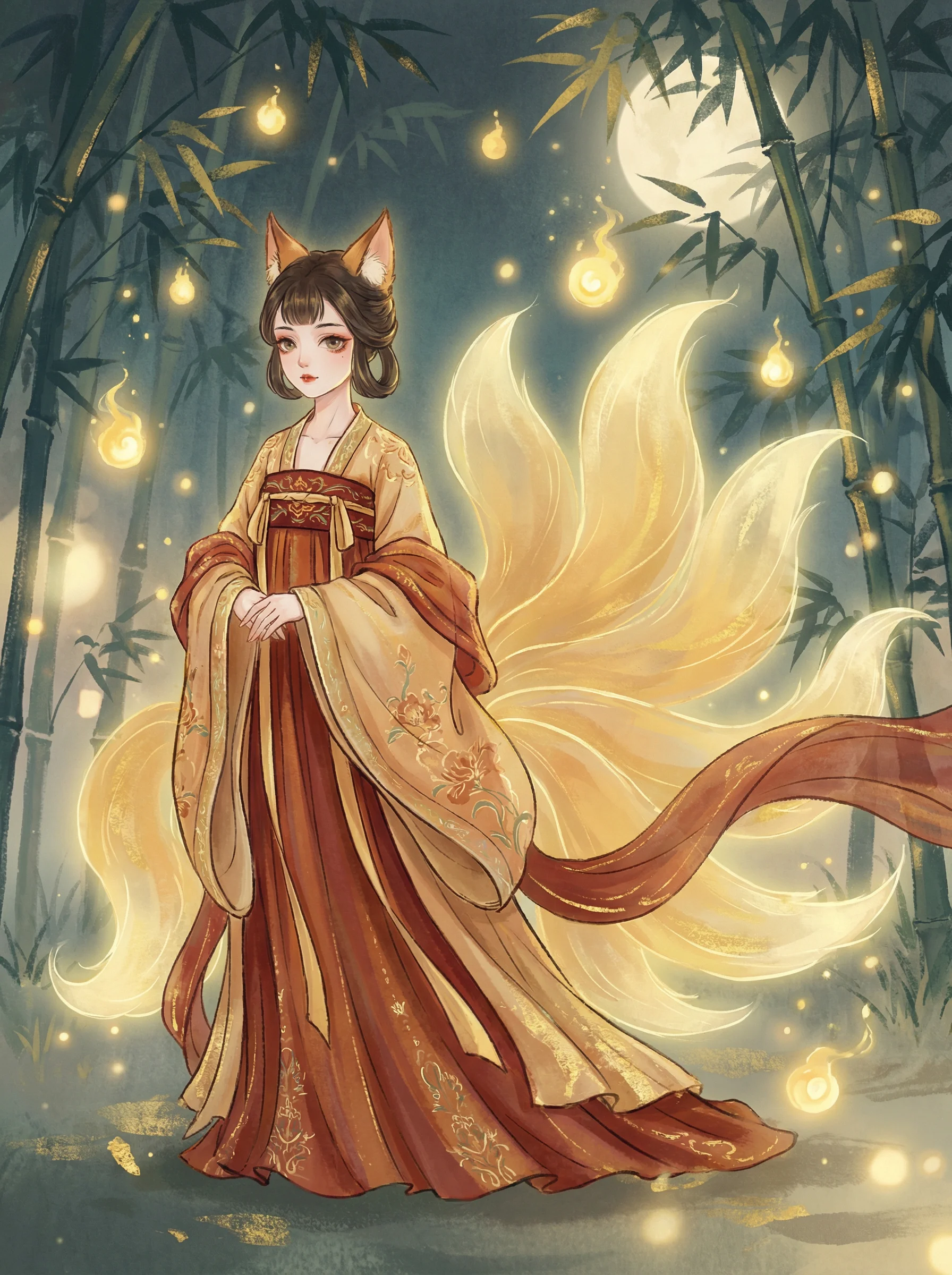 九尾狐 - 九色影视 山海经神兽动漫角色